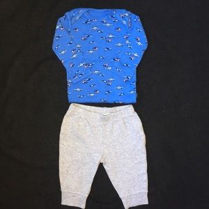 🛩0-3 Month Boys Airplane & Helicopter Outfit! 🛩